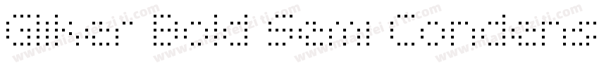 Gliker Bold Semi Condensed字体转换